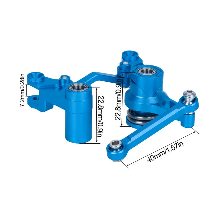 Steering Bellcrank & Drag Link Servo Saver Set for Traxxas BL-2S Slash 4x4 4WD (Alu)