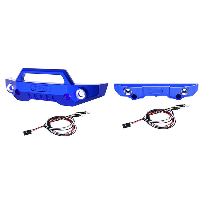 GPM Front & Rear Bumper w/Led Lights for Traxxas Mini Maxx 1/16 (Alu)