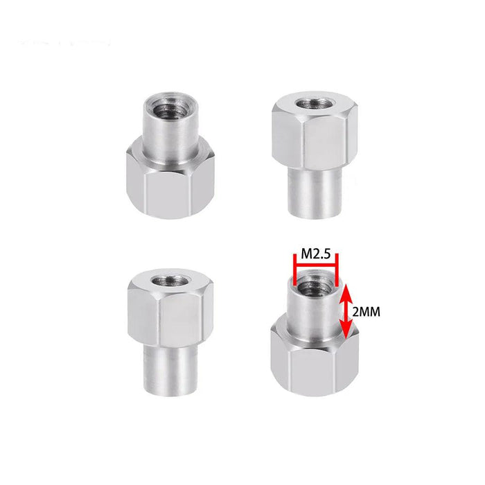 4PCS Extended 2/3/4/5/6mm Wheel Hex Adapter for Traxxas TRX-4M 1/18 (RVS)