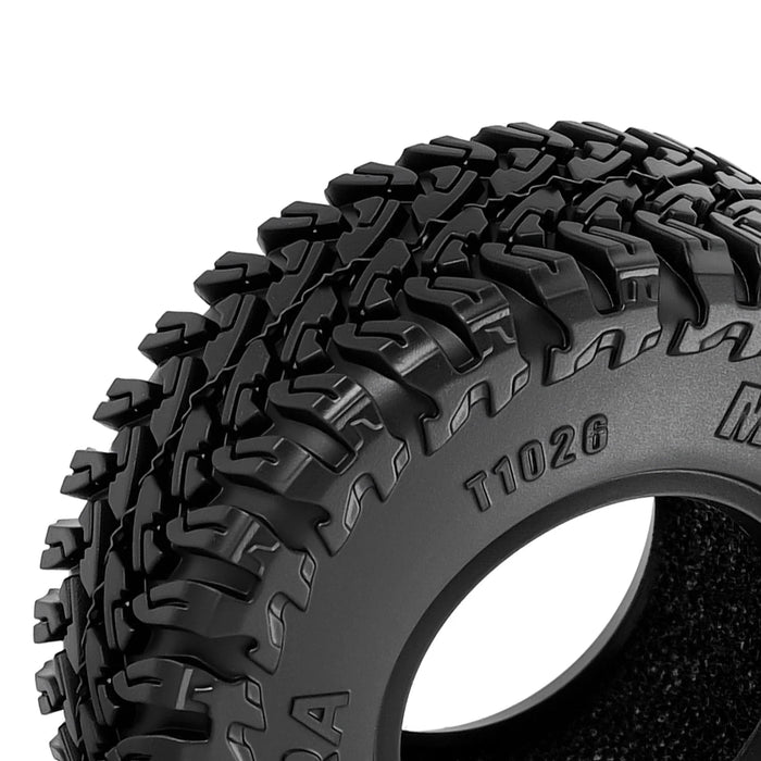 INJORA 4PCS 1.0" 52x19mm MAVERIX M/T Crawler Tires 1/18 1/24