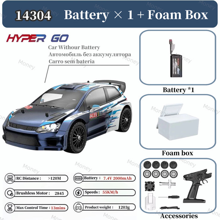 MJX HYPER GO 14304 1/14 Voiture de rallye/dérive PNP