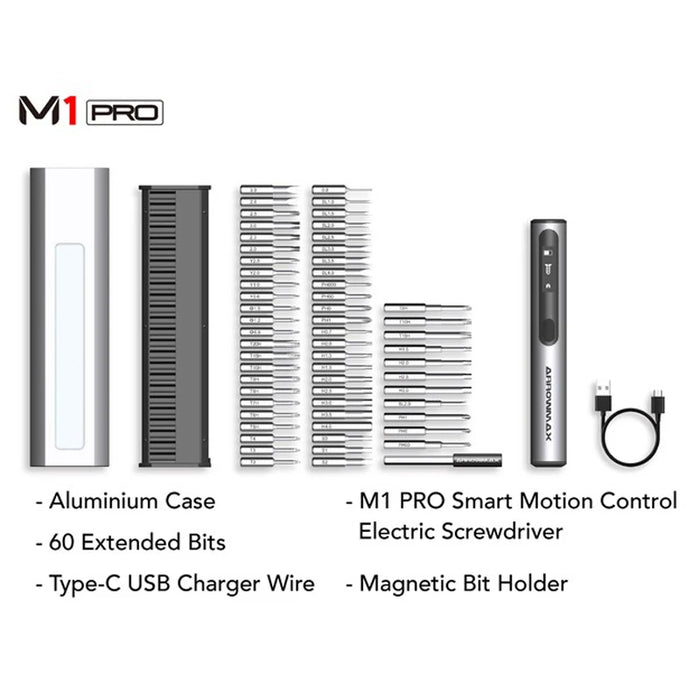 ARROWMAX M1 Pro Rechargeable Cordless Smart Electric Screwdrivers Set