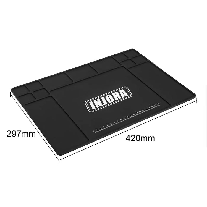 INJORA 420×297mm 1/18 1/24 Work Mat Pit Mat (Silicone)