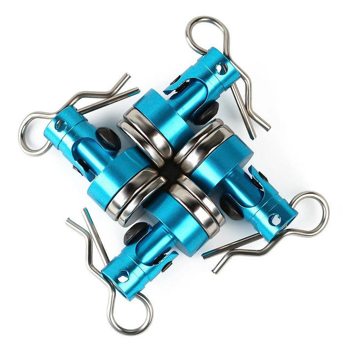 4PCS 1/10 Magnetic Stealth Invisible Body Post Mount with R Clips Pin (Metal)