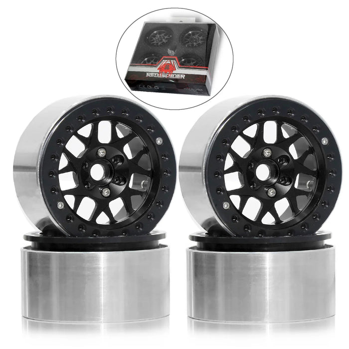 4PCS 2.2" 61.5x35mm 1/10 Crawler Beadlock Wheels (Metal)