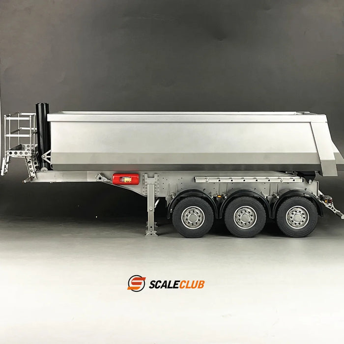 Scaleclub Hydraulic 3 Axle Dump European Body Semi-trailer 1/14 (Metaal)