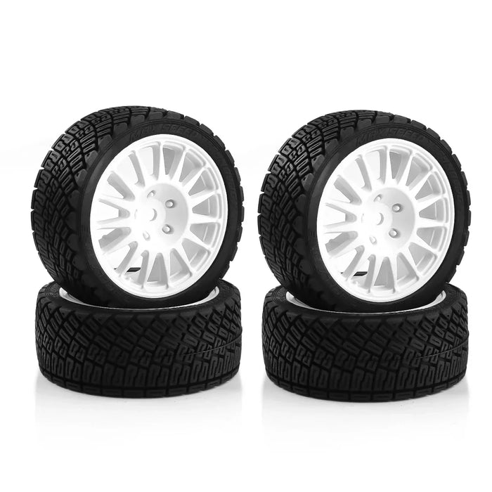 4PCS 67x28mm 1/10 Touring Drift Wheels Set (Plastic, Rubber)