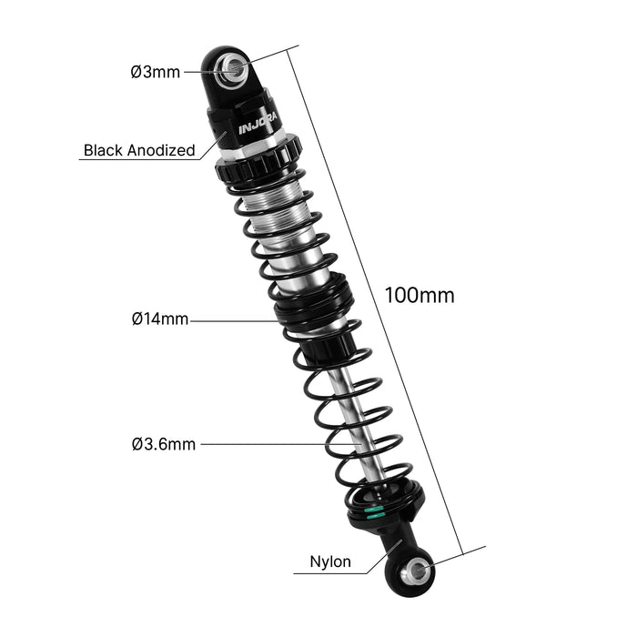 DRX Dual-Rate Spring Oil Shocks 80-120mm 1/10