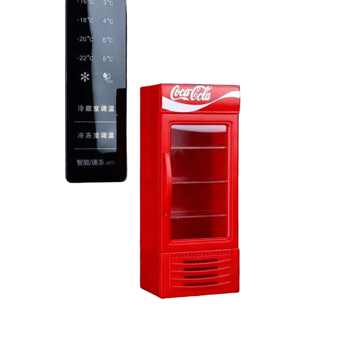 Mini Simulation Cola Refrigerator Model Decoration 1/10