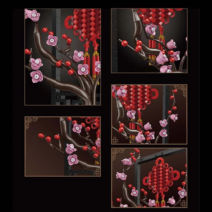 Mould King Chinese Knot Potted Plum Blossom Building Set (1078 Pieces)