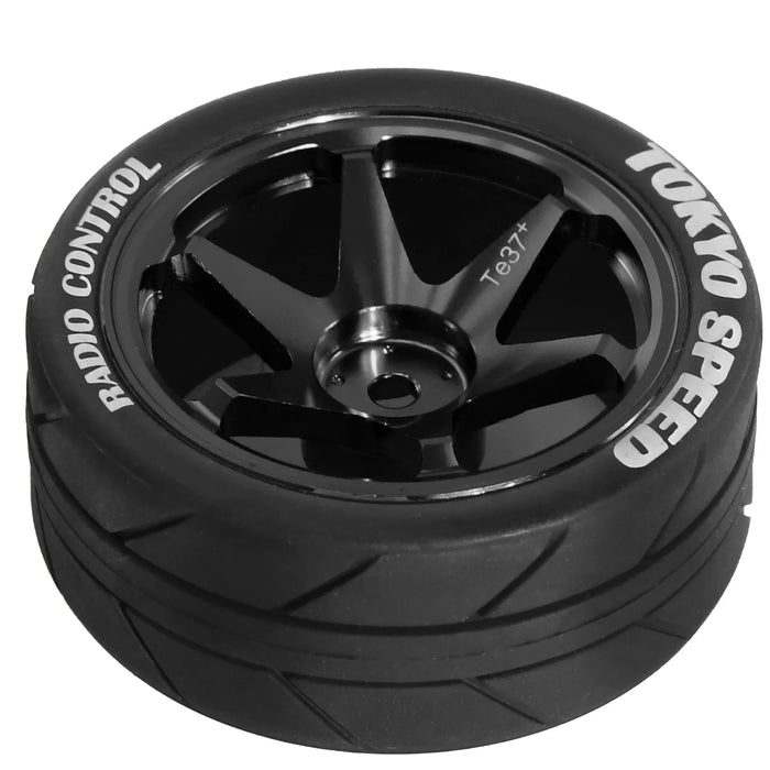 4PCS 65x26mm 1/10 Touring/Drift Wheels Set (Metal, Rubber)