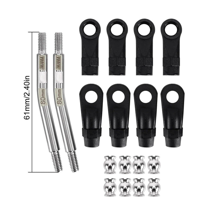 Liens à haute garde au sol INJORA avec embouts à rotule pour voiture crawler 1/10