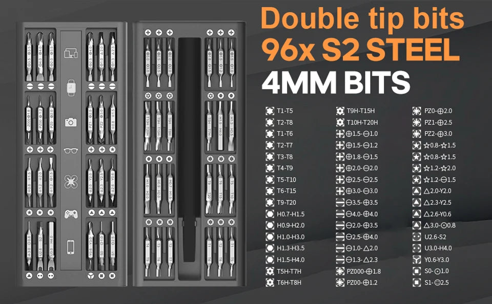 ARROWMAX 102 in 1 Precision Electric Screwdriver Set