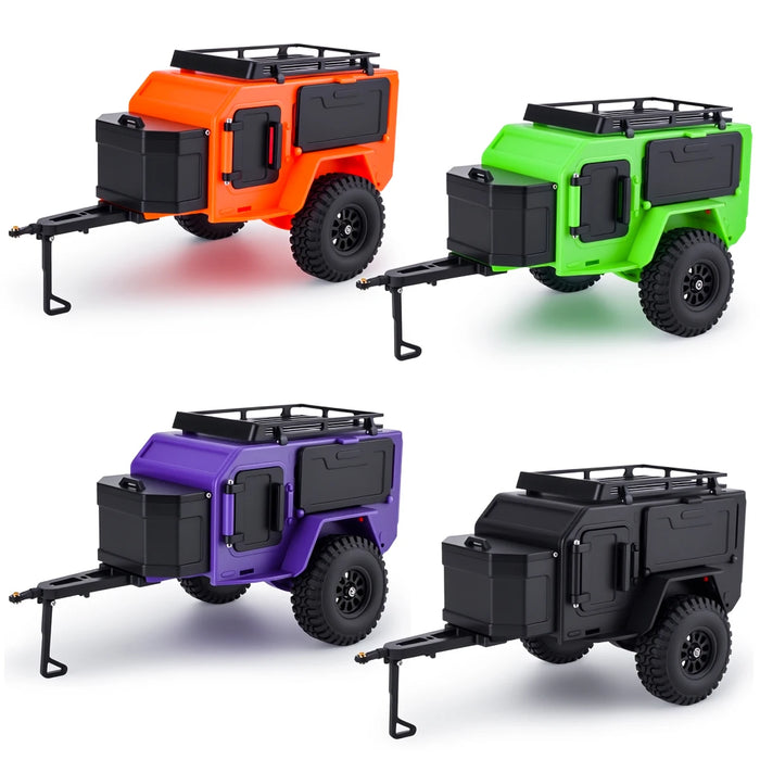 Off-Road Camping Trailer, Utility Trailer w/ Stickers 1/18 1/24
