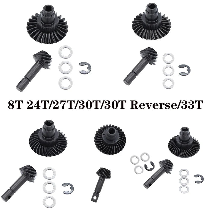 8T/24-33T Schrägkegelrad für Axial SCX10 II III RBX10 Capra 1,9 utb 1/10 (Staal)