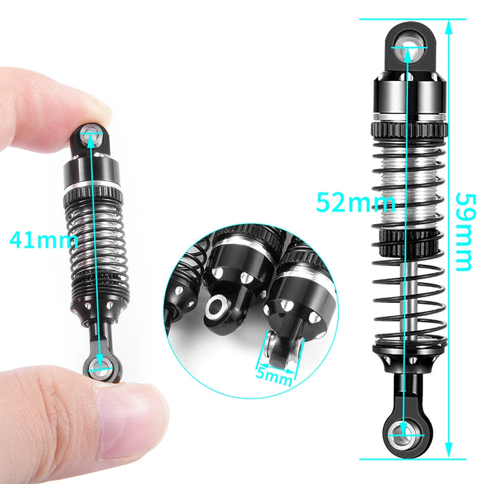 4PCS Amortisseur 52mm pour TRX-4M Bronco Defender 1/18 (Alu)