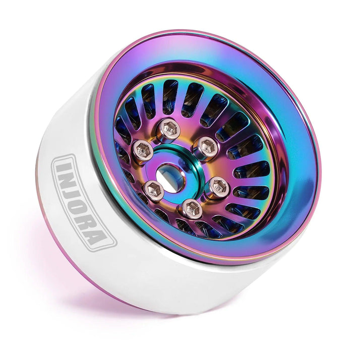 4PCS INJORA 1.0" 27.6x15mm 1/18 1/24 Crawler Beadlock Wheels (Aluminium)