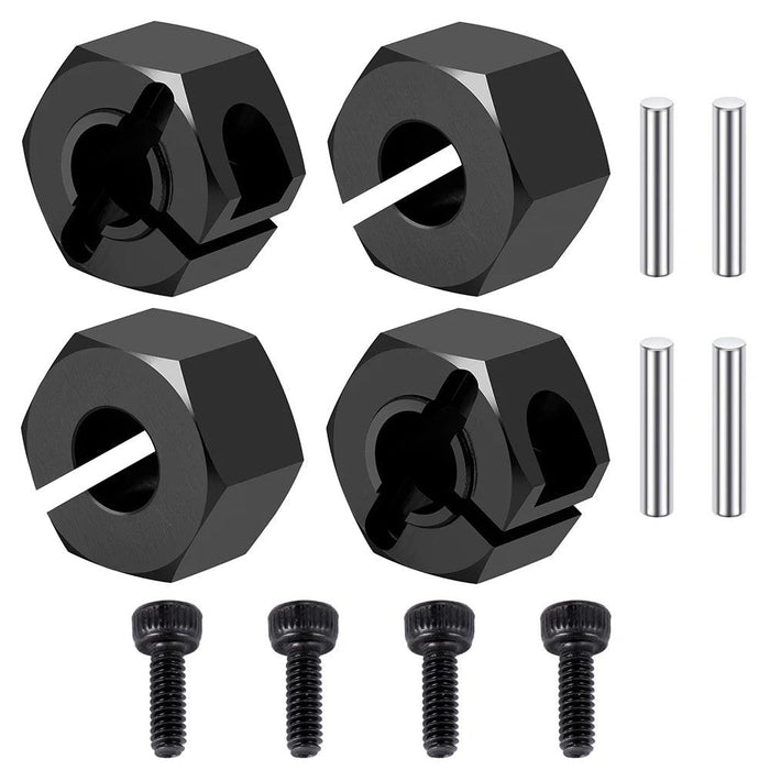 Adaptateurs hexagonaux de roue pour Traxxas Mini Maxx 2S 1/16 (Aluminium)