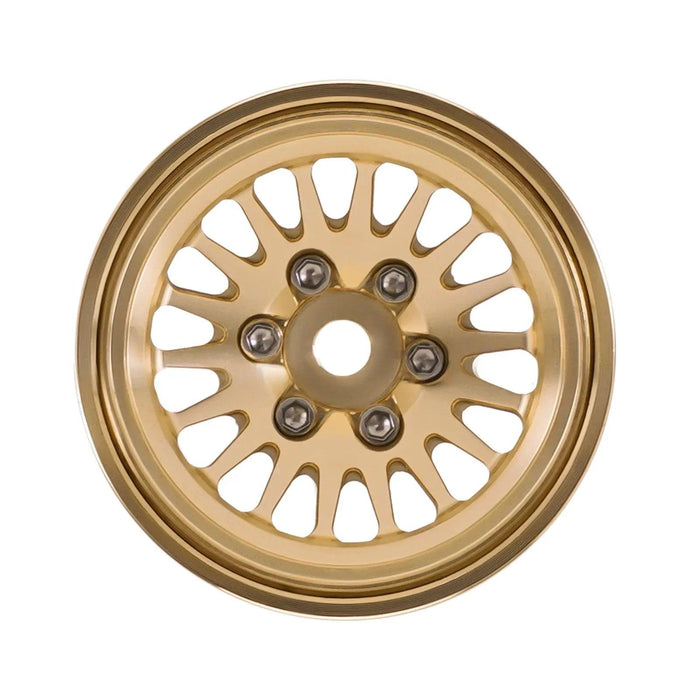 INJORA 1.0" 28x13.5mm 1/24 1/18 Crawler Beadlock Wheels (Brass)