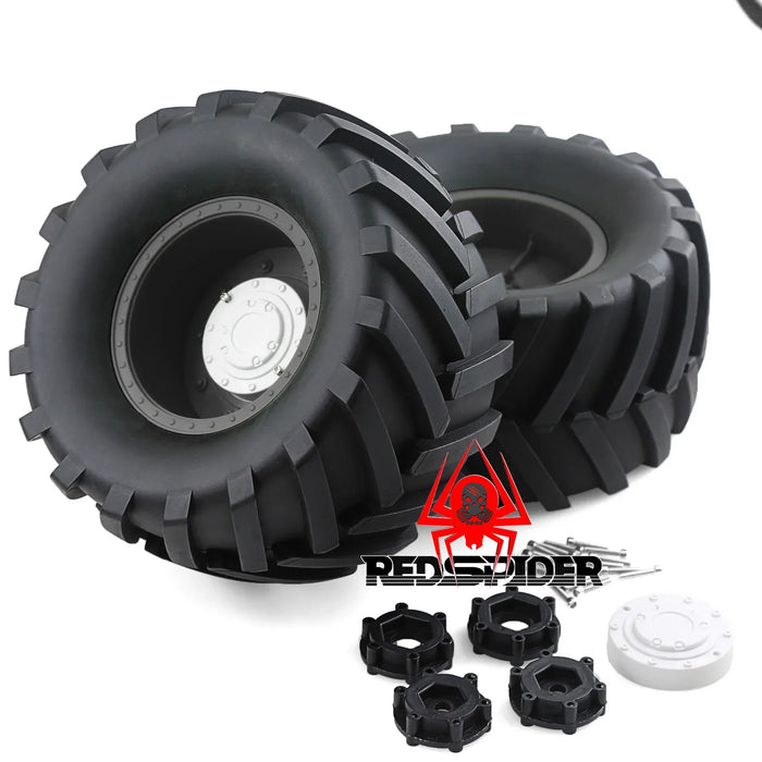 2PCS 170mm 1/8 Monster Truck Wheels Set (Plastic, Rubber)