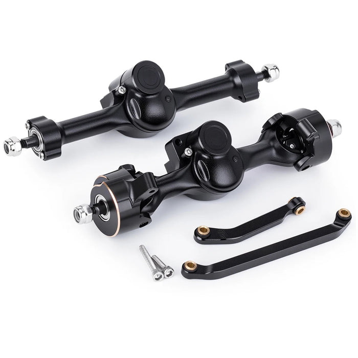 Front Rear Axle+Brass Knuckles for Axial SCX30 1/30 (Alu)