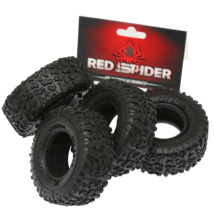 4PCS 1.3" 66x26mm 1/18 1/24 Crawler Tires (Rubber)