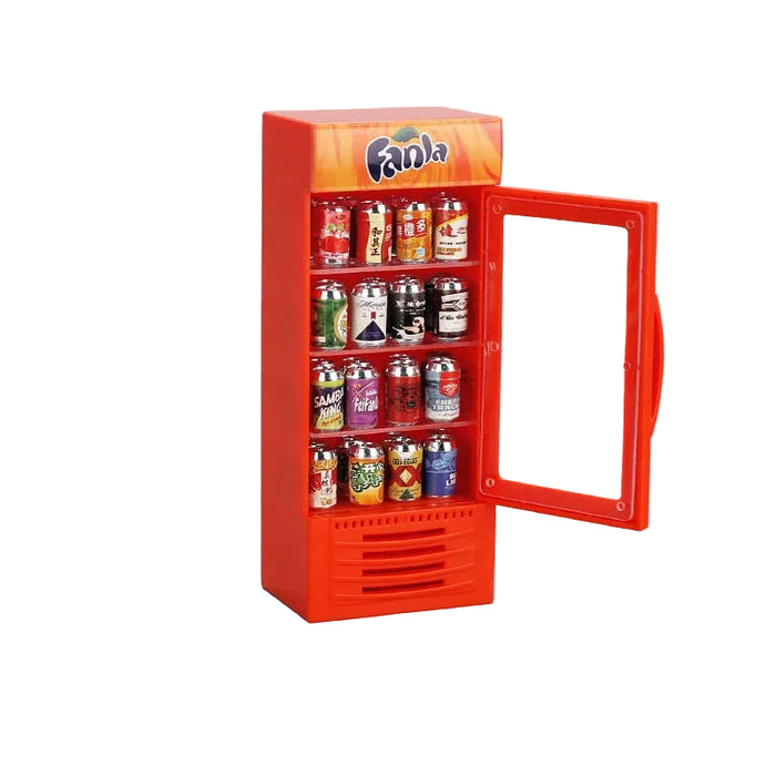 Mini Simulation Cola Refrigerator Model Decoration 1/10