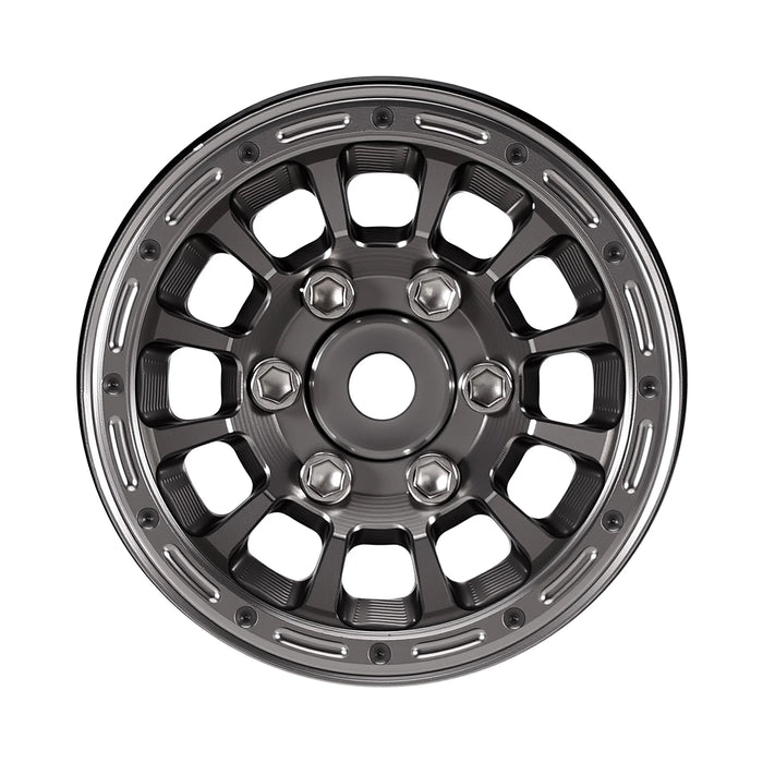 INJORA 4PCS 1.0" 28x15.4mm Beadlock Crawler Wheels 1/18 1/24 (Alu)