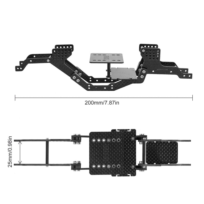 INJORA LCG Chassis Kit for Redcat Ascent-18 1/18 (Carbon Fiber)