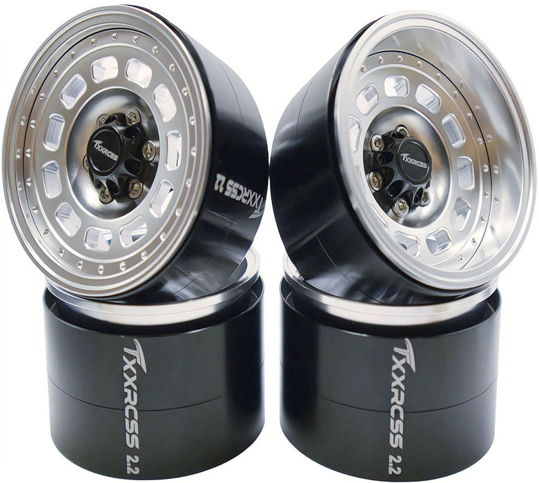 TxxRcss 4PCS 2.2" 61.5x40mm Beadlock Wheel Rims 1/10 (Alu)