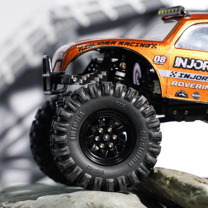 INJORA -4.05mm Offset 1.3" 33.5x14.8mm Beadlock Crawler Wheels 1/24 1/18 (Steel) W1312