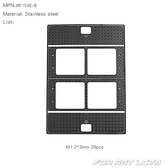 RCDream Schutzplatte für die Ladefläche hinten für RGT EX86160 LC79 1/10