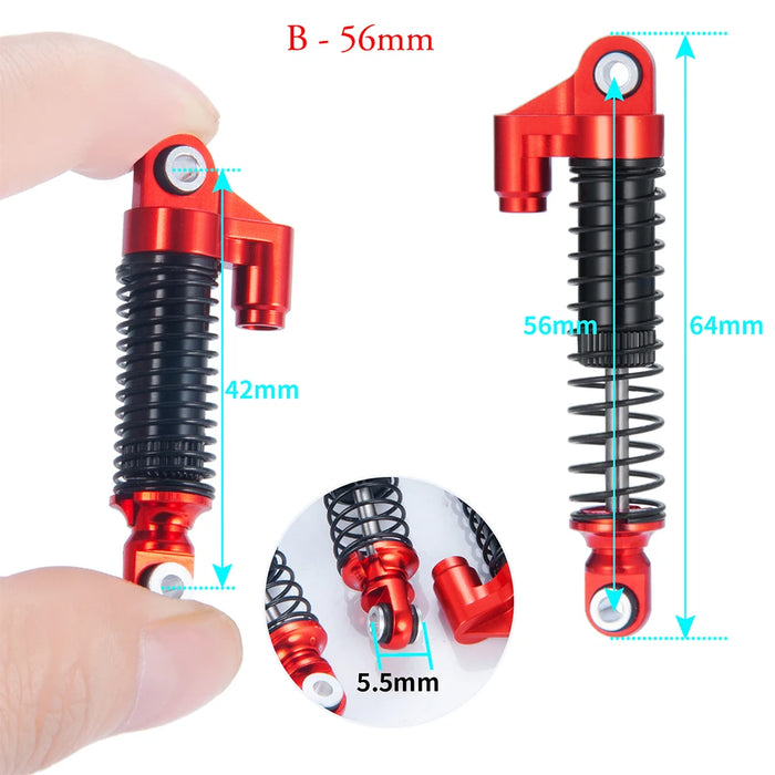 4PCS 51/56/61mm Amortisseur pour Traxxas TRX-4M Bronco Defender 1/18 (Alu)