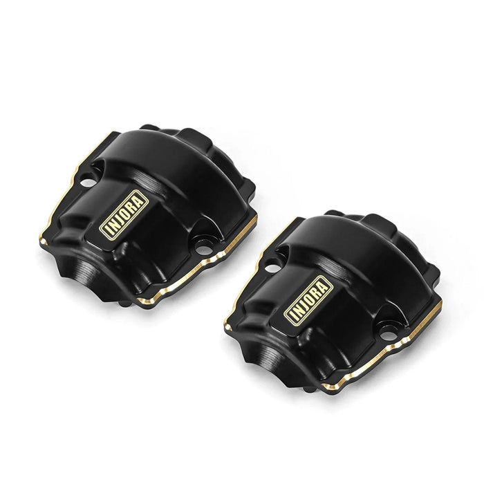 INJORA Skid Plate Steering Links Diff Covers Front Outer Portal for Redcat Ascent-18 1/18 (Brass)