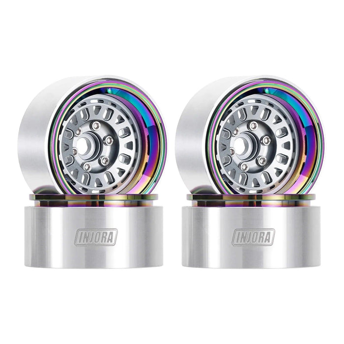 INJORA -10mm Offset 1.9" 52.5x29mm 1/10 Crawler Beadlock Wheels (Aluminium)