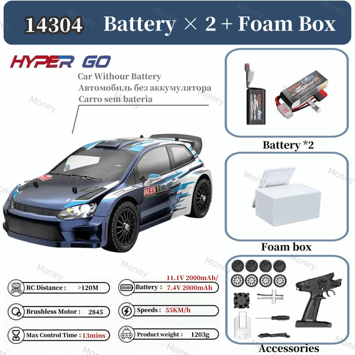 MJX HYPER GO 14304 1/14 Voiture de rallye/dérive PNP