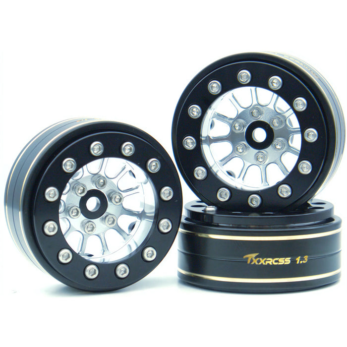 TxxRcss 4PCS 1.3" 36.8x16.5mm Beadlock Wheel Rims 1/18/24 (Alu)