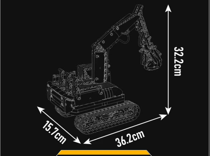 Mould King 17077 Hydraulic Log Grapple Model Building Blocks (866 Pieces)