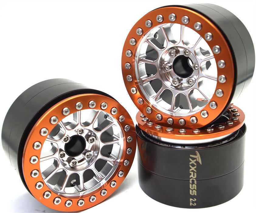 TxxRcss 4PCS 2.2" 61.5x40.5mm Beadlock Wheel Rims 1/10 (Alu)