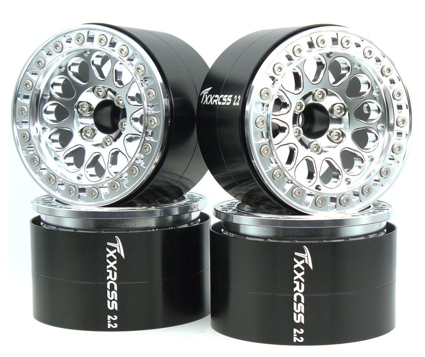 TxxRcss 4PCS 2.2" 61.5x40.5mm Beadlock Wheel Rims 1/10 (Alu)