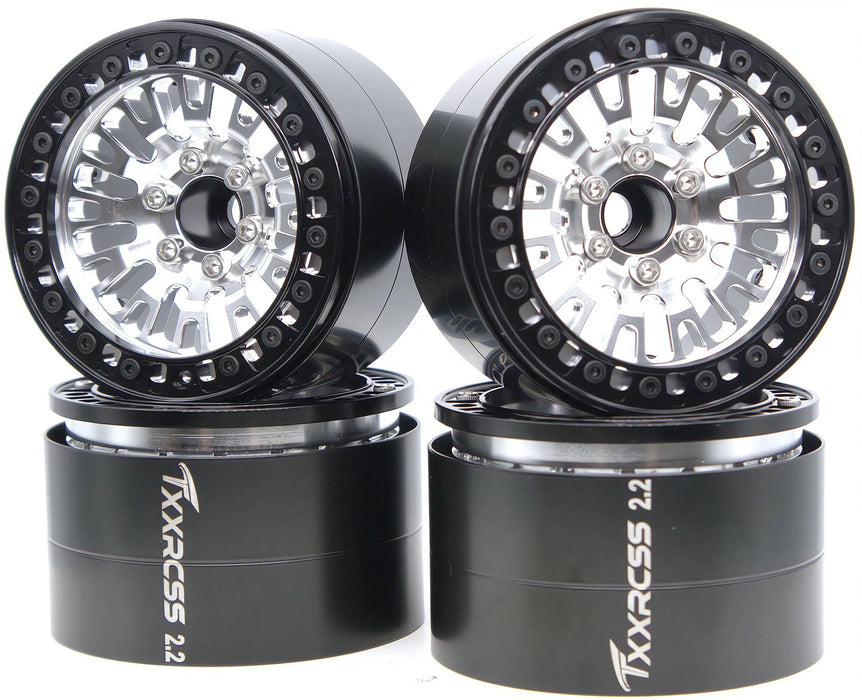 TxxRcss 4PCS 2.2" 61.5x40.5mm Beadlock Wheel Rims 1/10 (Alu)