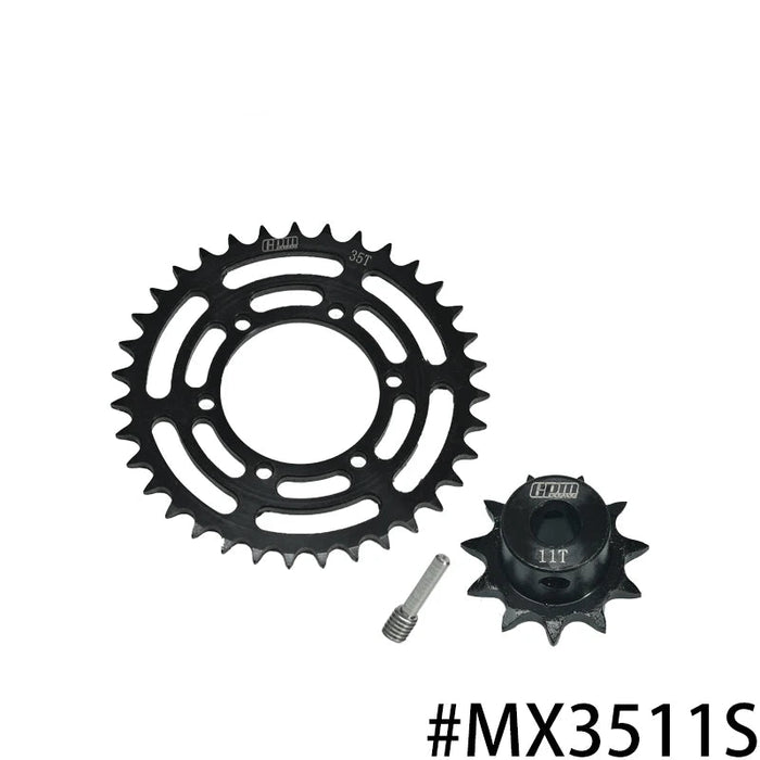 GPM Hub Chain Sprocket Set 35T/11T for LOSI Promoto MX SM 1/4 (Staal)