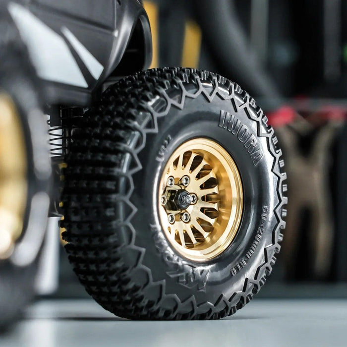 INJORA 1.0" 60x20mm 1/18 1/24 Crawler Beadlock Wheels Set