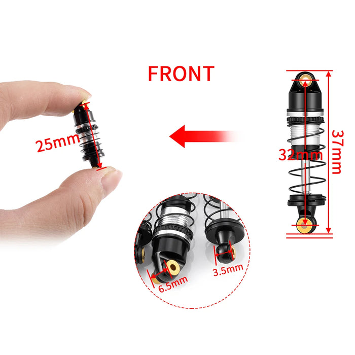 4PCS Front Rear Shock Absorbers for LOSI Micro-B 1/24 (Alu)