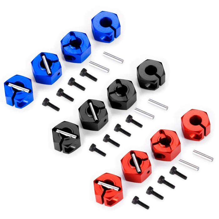 Adaptateurs hexagonaux de roue pour Traxxas Mini Maxx 2S 1/16 (Aluminium)