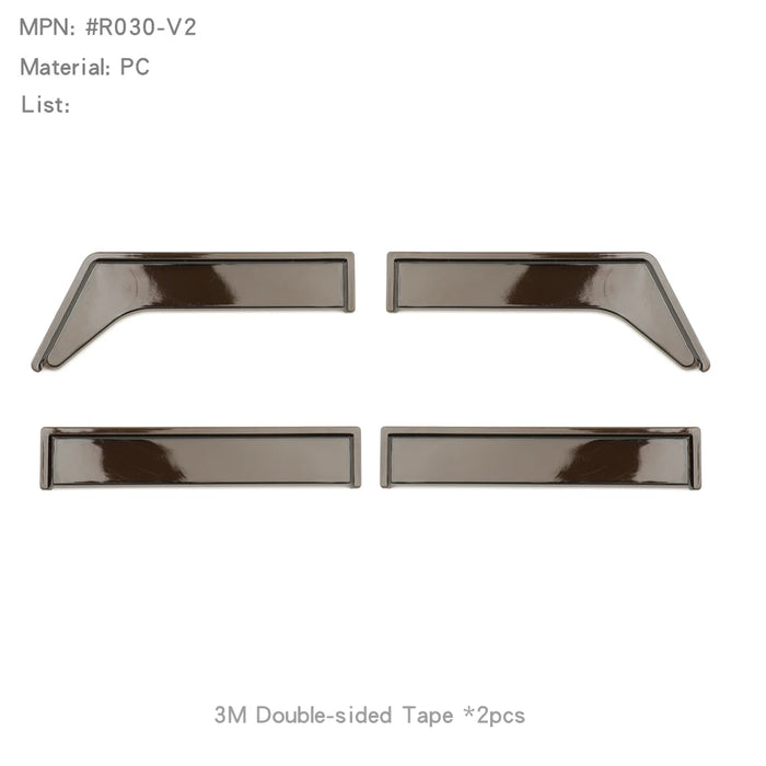 RCDream Side Window Rain Guards for FMS FCX10 Camel Trophy Defender 1/10