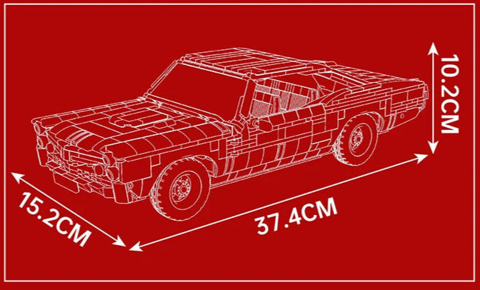 Mould King 10199 Modèle de voiture muscle Blocs de construction (1563 Stukken)