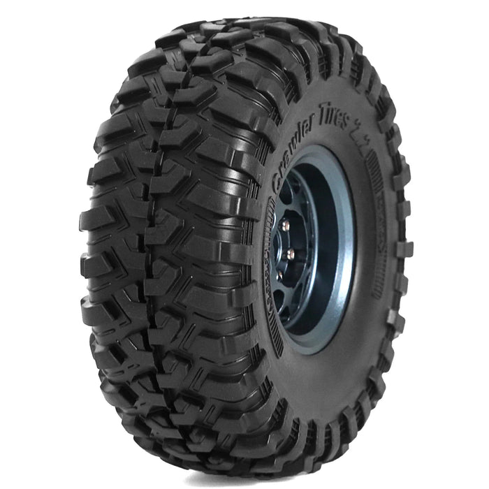 4PCS 2.2" 132x53mm 1/10 Crawler Beadlock Wheels Set (Metal, Rubber)