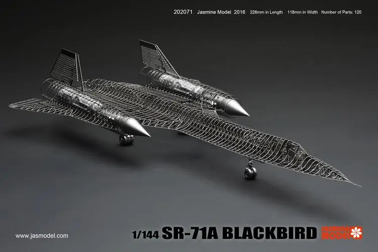 202071 3D 1/144 SR-71A BLACKBIRD Voll-PE-Modellpuzzle (120 Teile, Metall)