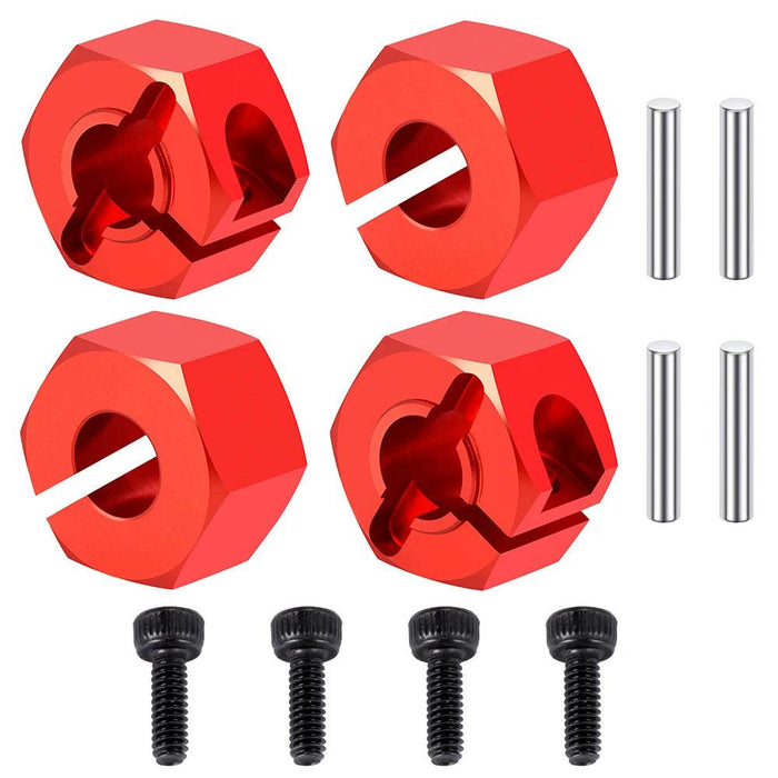 Adaptateurs hexagonaux de roue pour Traxxas Mini Maxx 2S 1/16 (Aluminium)